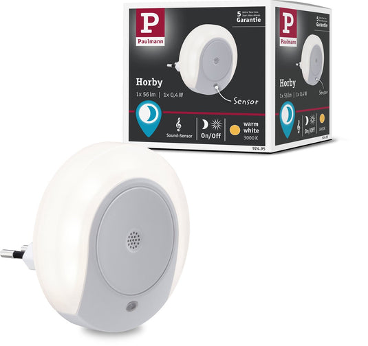 Paulmann nachtlamp horby soundsensor rond 3000k 45lm