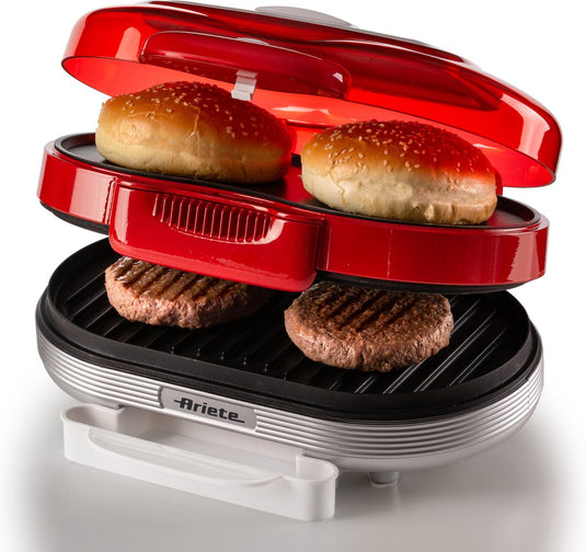 Ariete - 50's style hamburger maker - 1200w - party time - rood