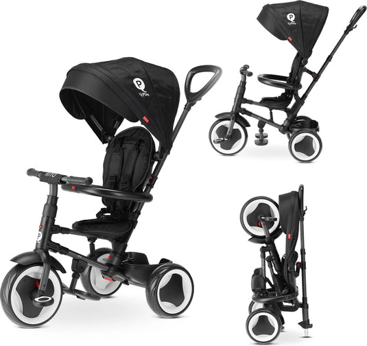 Qplay rito driewieler - loopfiets - zwart