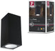 Paulmann led-wandlamp flame ip44 hoekig 58x128 mm 3000k 2x3,5w 2x260lm 230v 75° antraciet aluminium