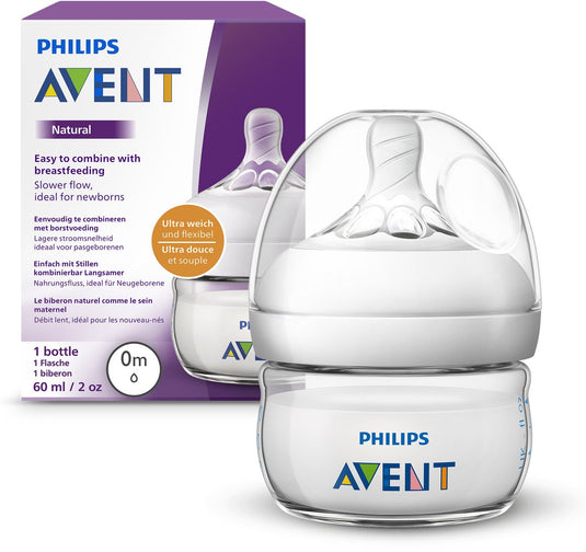 Philips avent natural babyfles - langzame flow - 60ml - scf039 17
