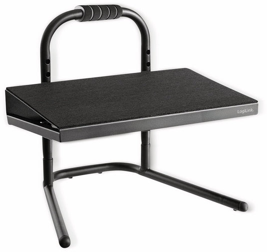 Logilink eo0007 voetensteun (b x d) 400 mm x 339 mm ergonomisch, in hoogte verstelbaar, met schuimstoflaag zwart