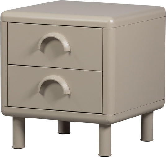Woood rune ladekast met 2 lades - metaal - honinggeel - 45x42x42