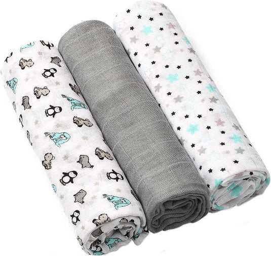 Babyono baby ono bamboo antarctic 3 stuks hydrofiel luiers 397 02