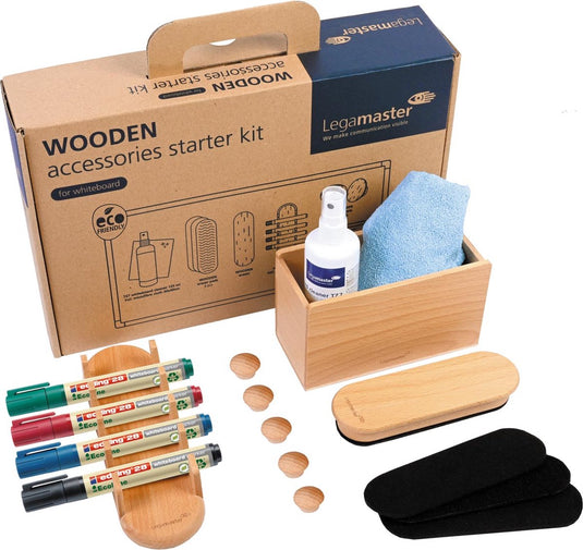 Legamaster wooden accessories starter kit for whiteboard