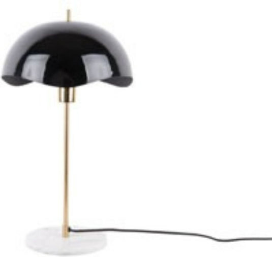 Leitmotiv tafellamp waved dome - zwart - 30x30x56cm - modern