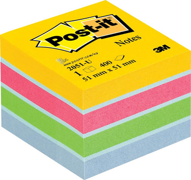 Post-it® notes, mini kubus, ultra, 51 x 51 mm, 400 blaadjes kubus
