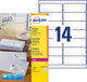 Avery l7163-40 adreslabels