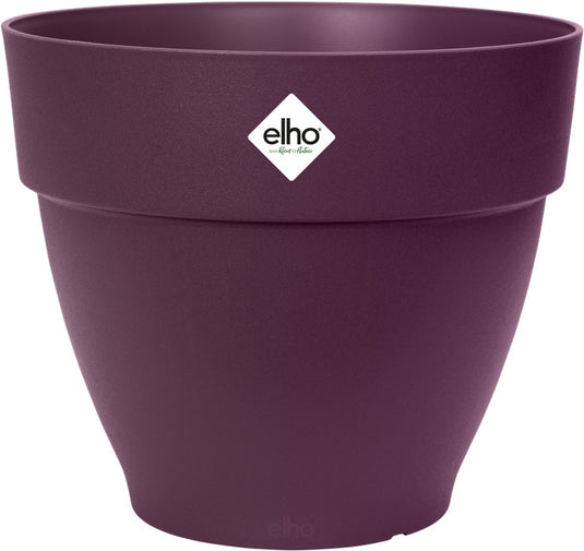 Elho vibia campana rond 40 - bloempot voor buiten met afwateringsgaten - 100% gerecycled plastic - ø 39.0 x h 33.4 cm - esdoorn paars
