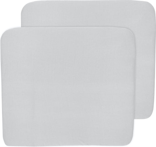 Meyco baby uni aankleedkussenhoes - 2-pack - light grey - 85x75cm