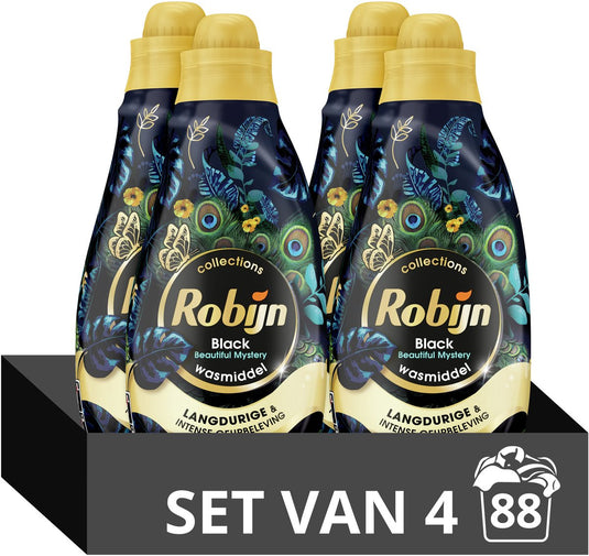 Robijn klein krachtig collections vloeibaar wasmiddel - beautiful mystery - 4 x 22 wasbeurten - voordeelverpakking