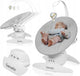 Lionelo iris premium babyschommel – 360° draaibaar zitje – 3 rugstanden – 3 schommelbewegingen – 5 snelheidsstanden – 12 melodieën – speelboog – wasbare bekleding – tot 9 kg - baby schommelstoel wipstoel