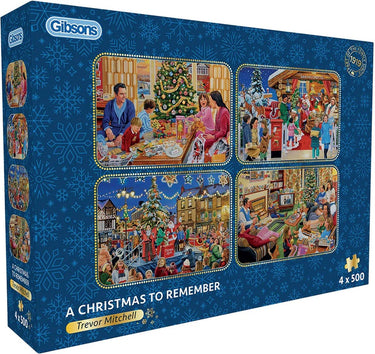 Gibsons kerst legpuzzel volwassenen 4x500 stukjes trevor mitchell.