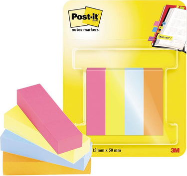 Post-it notes markers poptimistic | ft 15 x 50 mm | blister met 4 blokjes van 50 tabs