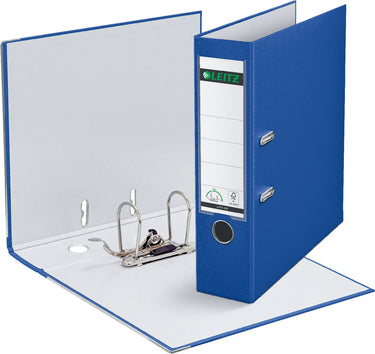 Leitz 180° kunststof ordner - 90% gerecycled karton - 30% pre-consumer gerecycled plastic - rugbreedte van 82 mm - a4 - nachtblauw