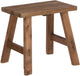 Mica decorations bold houten krukje - bijzettafel of plantentafel - 38 x 29 x 34 cm - gerecycled hout - bruin