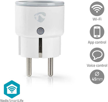 Nedis smartlife slimme stekker - ip21 - energiemeter - 2500 w - randaarde stekker type f (cee 7 7) - -10 - 40 °c - android ios - wit - 1 stuks