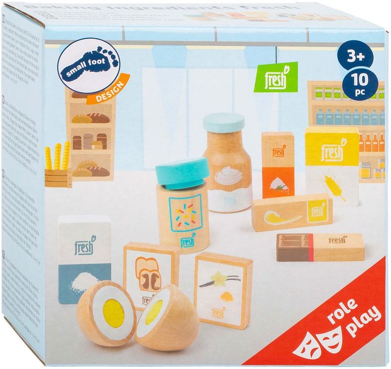 Load image into Gallery viewer, Small foot - houten speeleten bakbenodigdheden, 10dlg.
