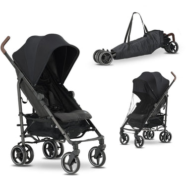 Deryan bobbie paraplu buggy - met draagtas - verstelbaar - zwart