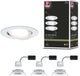 Paulmann led-inbouwlamp nova coin set van 3 zwenkbaar rond 84 mm 50° coin 3x6w 3x470lm 230v 2700k wit mat