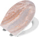Wenko wc bril canyon - antibacterieel duroplast met structuurprint- easy-close softclose sluiting - fix-clip bevestiging afklikbaar in rvs - toiletbril decor met structuur - toiletzitting met print