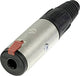 Neutrik nj3fc6bag jackplug 6,35 mm bus, recht aantal polen: 3 stereo zwart 1 stuk(s)