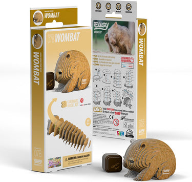 Eugy 3d puzzel - wombat - wilde dieren - duurzaam - verzamel ze allemaal - 6 jaar