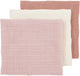 Meyco baby uni pre-washed hydrofiele doeken - 3-pack - pre-washed hydrofiel - soft rose rose natural - 70x70cm