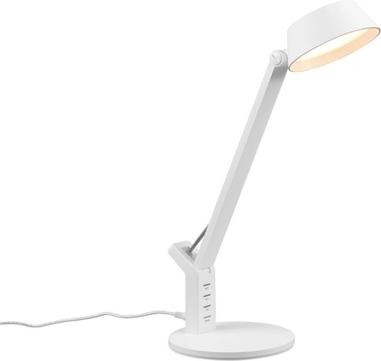 Trio ava - tafellamp - wit mat - incl. 1x smd 5,2w - usb ingang - oplaadfunctie - bureaulamp