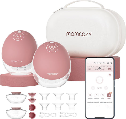 Momcozy m9 – handsfree borstkolf – 2 stuks – elektrisch – app bediening – stil compact