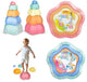 Toi-toys stapstenen speelgoed pastel 5-delig balans spel.