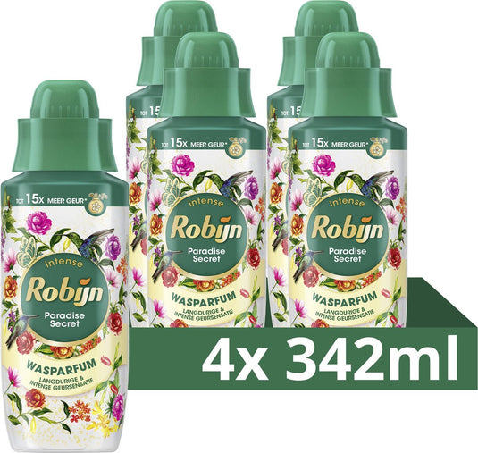 Robijn - intense wasparfum - paradise secret -4 flessen x 342 ml