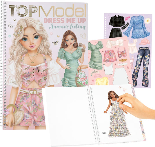 Depesche - topmodel dress me up stickerboek - summer feeling