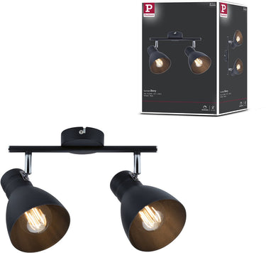 Paulmann spotlight davy e27 230v max. 2x20w dimbaar zwart