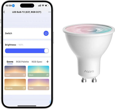 Aqara led bulb t2 (rgb cct, gu10)