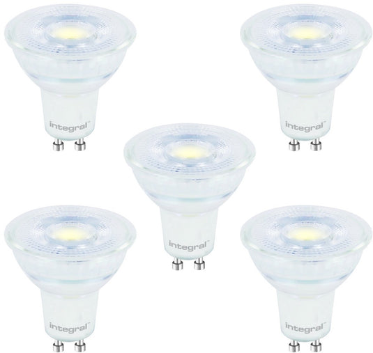 Integral 5 pack - gu10 led spot - 3,6w - 4000k neutraal wit - dimmable