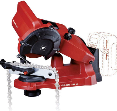 Einhell accu kettingslijper ge-cs 18 li solo - power x-change - 18 v li-ion - 6.500 t min - ø108x23x3,2 mm - afstelhoek: 35° links rechts - dieptestop - incl. 1x slijpschijf - excl. accu en lader