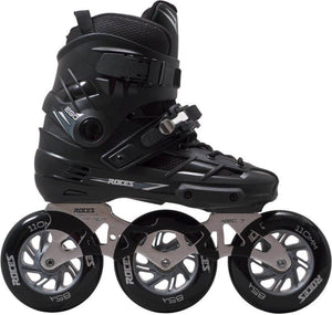 Roces ego tif 3x110 skeelers volwassenen – 3 wielen 110mm – speed skates inline skates – zwart zilver – maat 38