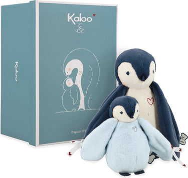 Kaloo - pinguïn knuffel - blauw 2-delig - 15 25 cm