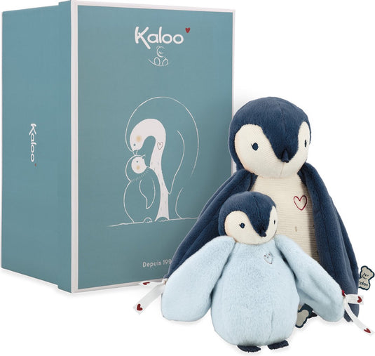 Kaloo - pinguïn knuffel - blauw 2-delig - 15 25 cm