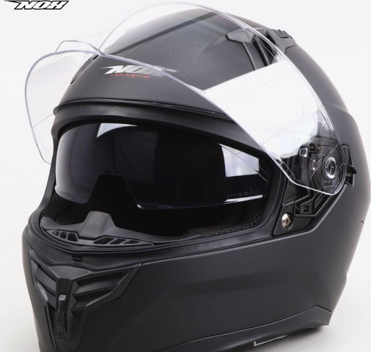 Nox integraalhelm met ingebouwd getint zonnevizier - matzwart - ece 22.06 - maat xl = 60 tot 61cm hoofdomtrek