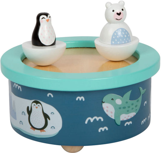 Small foot - houten muziekdoos noordpool opwindbaar