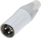 Neutrik nc3mxx-wt xlr-connector stekker, recht aantal polen: 3 wit 1 stuk(s)