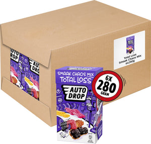 Autodrop - snoep - total loss smaak chaos mix - 6 doosjes - 280 gram