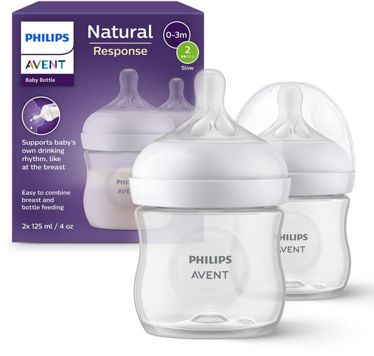 Philips avent natural response babyfles 125ml – flow 2 - 2 flessen - newborn - scy900 02