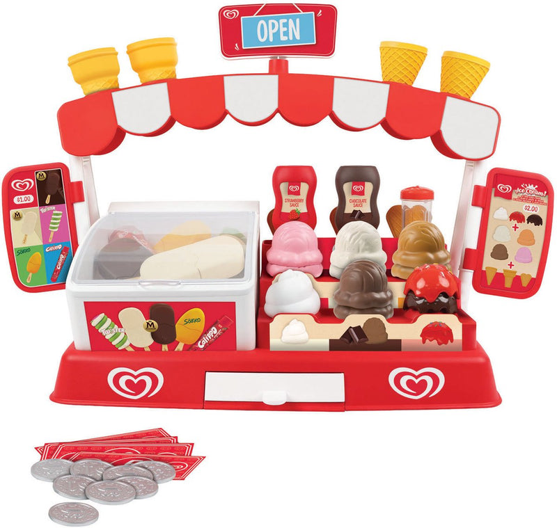 Load image into Gallery viewer, Casdon ola speelijs ijskraam | speelset met veel accessoires | met calippo, twister, magnum, cornetto, solero, schepijs en overige accessoires
