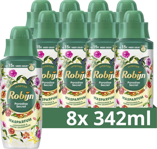 Robijn intense wasparfum - paradise secret - 8 flessen x 342 ml