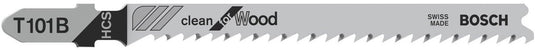 Bosch - decoupeerzaagblad t 101 b clean for wood - 100 stuks