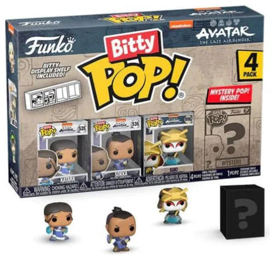 Funko katara, sokka, suki and mystery chase - bitty pop! - avatar the last airbender figuur - 2cm