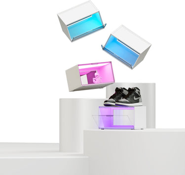 Nanoleaf smart led vitrinekast starter kit - 4 displays - rgbw - google, apple, alexa compatibel - wit